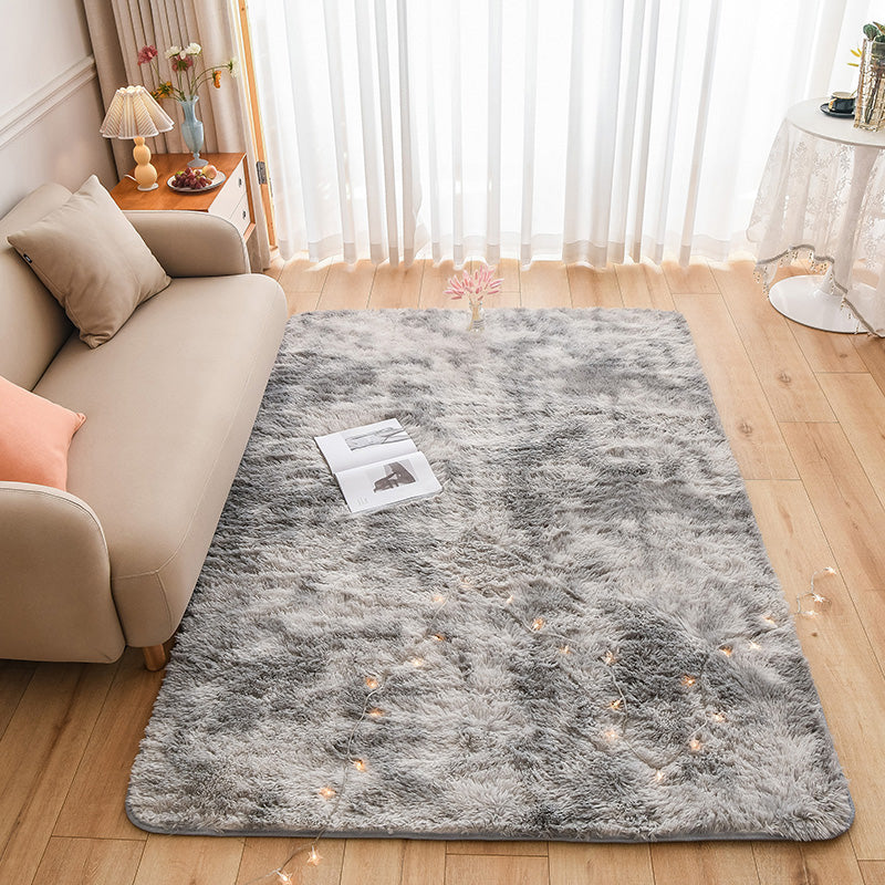 Multicolor Simplicity Area Rug Polyester Tie-Dye Effect Rug Non-Slip Backing Indoor Rug for Living Room
