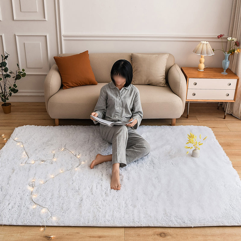 Multicolor Modern Area Carpet Polyester Plain Indoor Rug Non-Slip Backing Carpet for Living Room