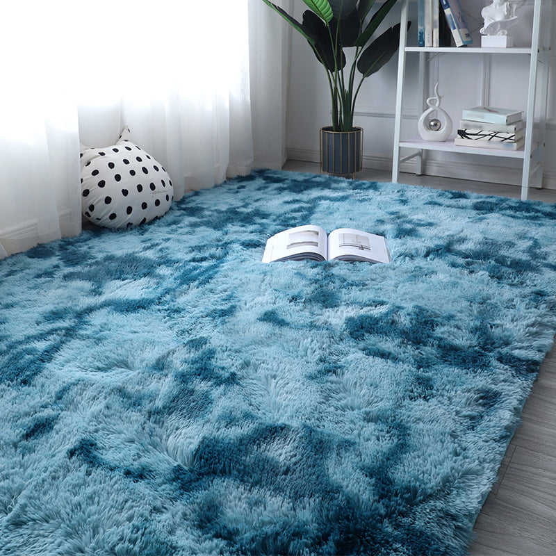 Multicolor Simple Area Carpet Polyester Solid Indoor Rug Anti-Slip Backing Carpet for Living Room
