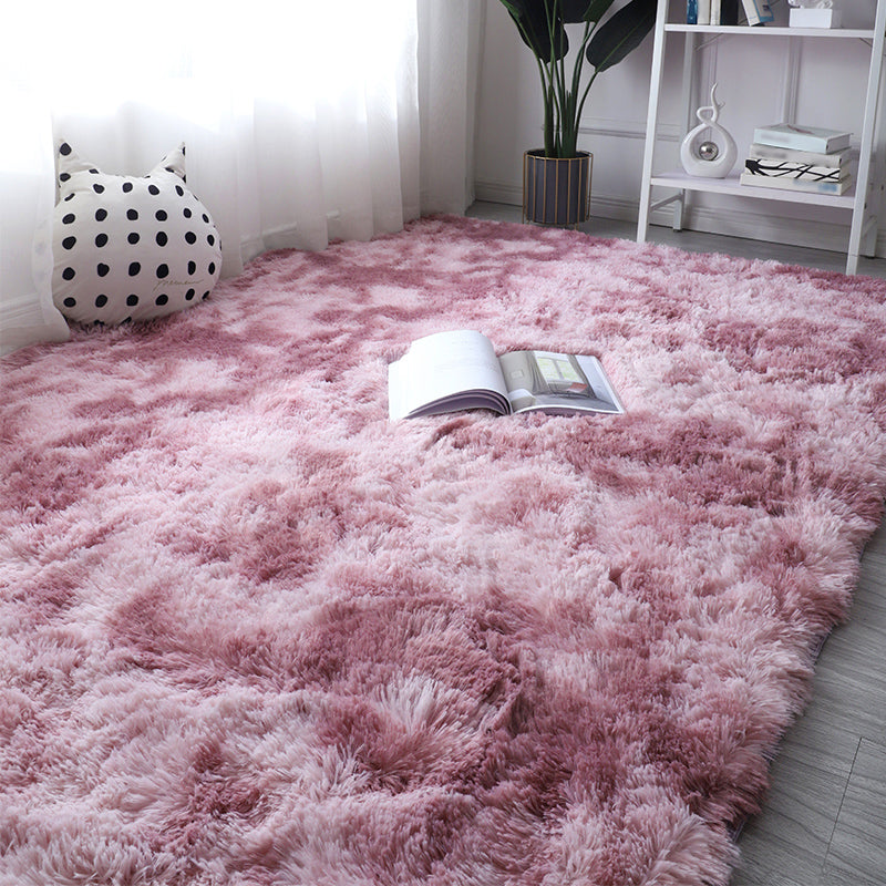 Multicolor Simple Area Carpet Polyester Solid Indoor Rug Anti-Slip Backing Carpet for Living Room