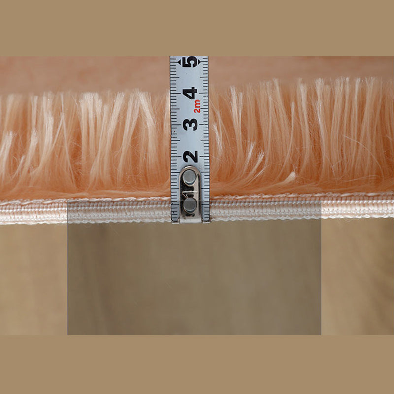 Round Dark Color Solid Rug Polyester eigentijdse anti-slip achterste binnenvleed tapijt voor woonkamer