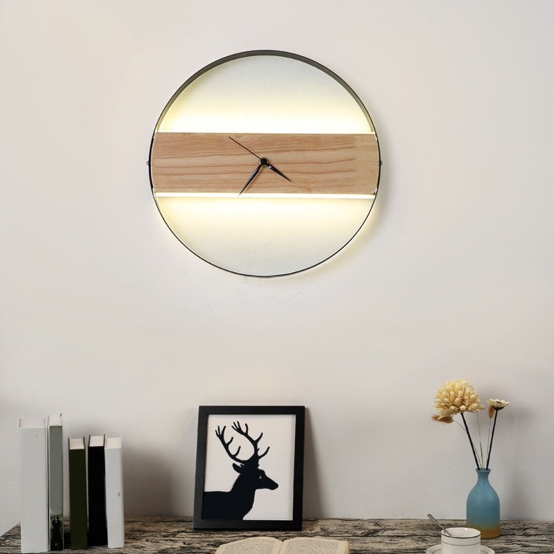 Modern Clock Wall Lighting Study Study Study Study Light Funce in beige