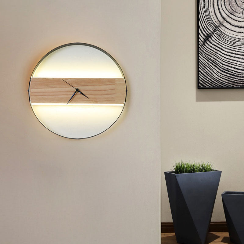 Modern Clock Wall Lighting Study Study Study Study Light Funce in beige