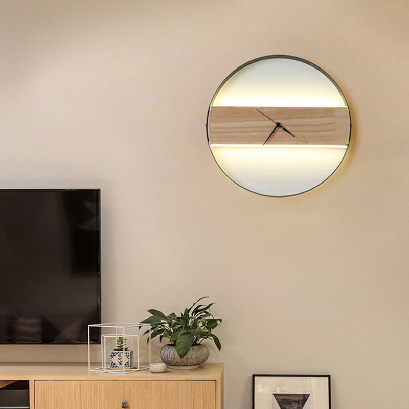 Modern Clock Wall Lighting Study Study Study Study Light Funce in beige