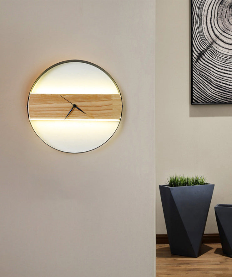 Modern Clock Wall Lighting Study Study Study Study Light Funce in beige