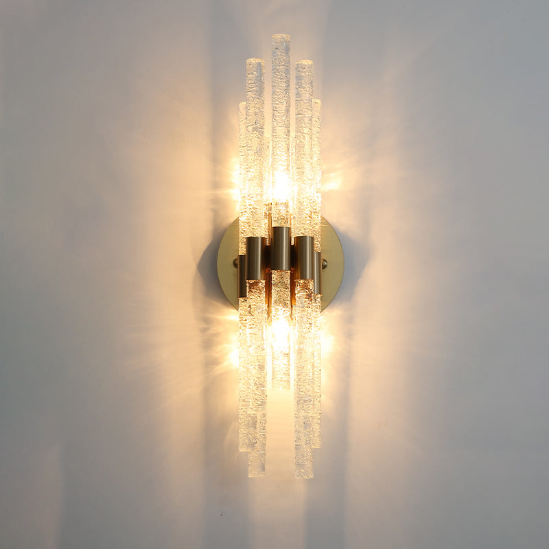 Postmodern Style Crystal Wall Sconce Light Living Room Hallway Wall Lamp in Gold