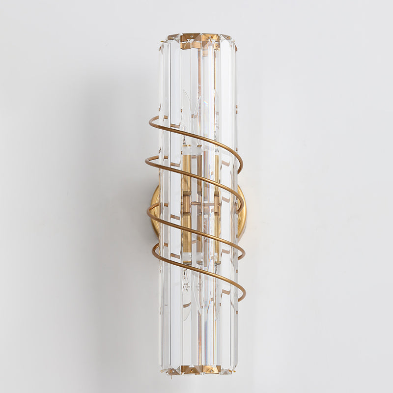 Postmodern Style Crystal Wall Sconce Light Living Room Hallway Wall Lamp in Gold