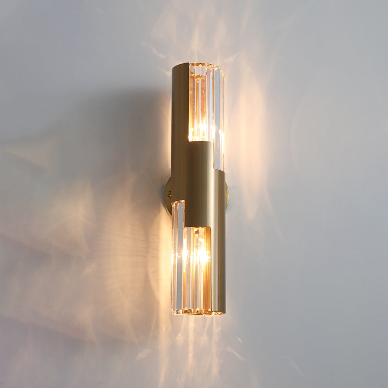 Postmodern Style Crystal Wall Sconce Light Living Room Hallway Wall Lamp in Gold