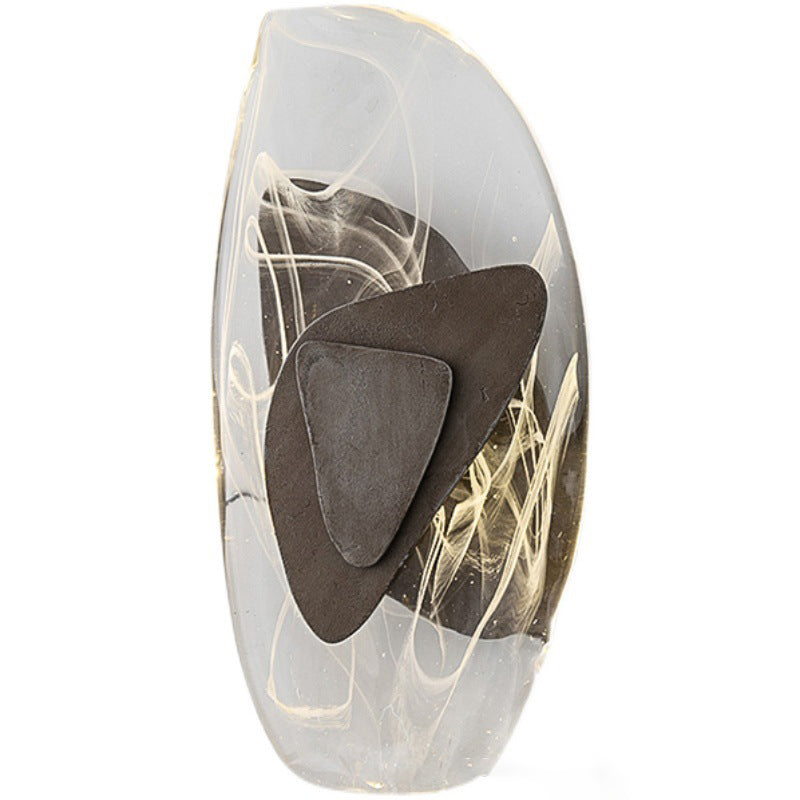 Ovale Crystal Glass Wall Sconce Postmodern LED Wall Murd Murned pour le salon