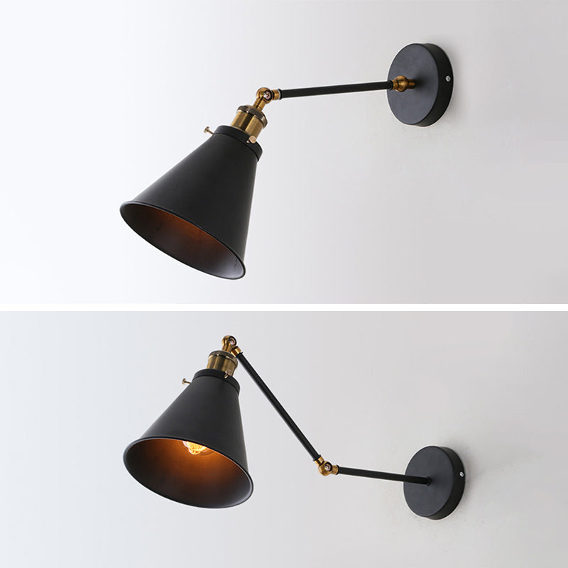 Amplia de pared extensible en negro en el estilo industrial de la pared de hierro forjado de estilo vintage para el lugar comercial