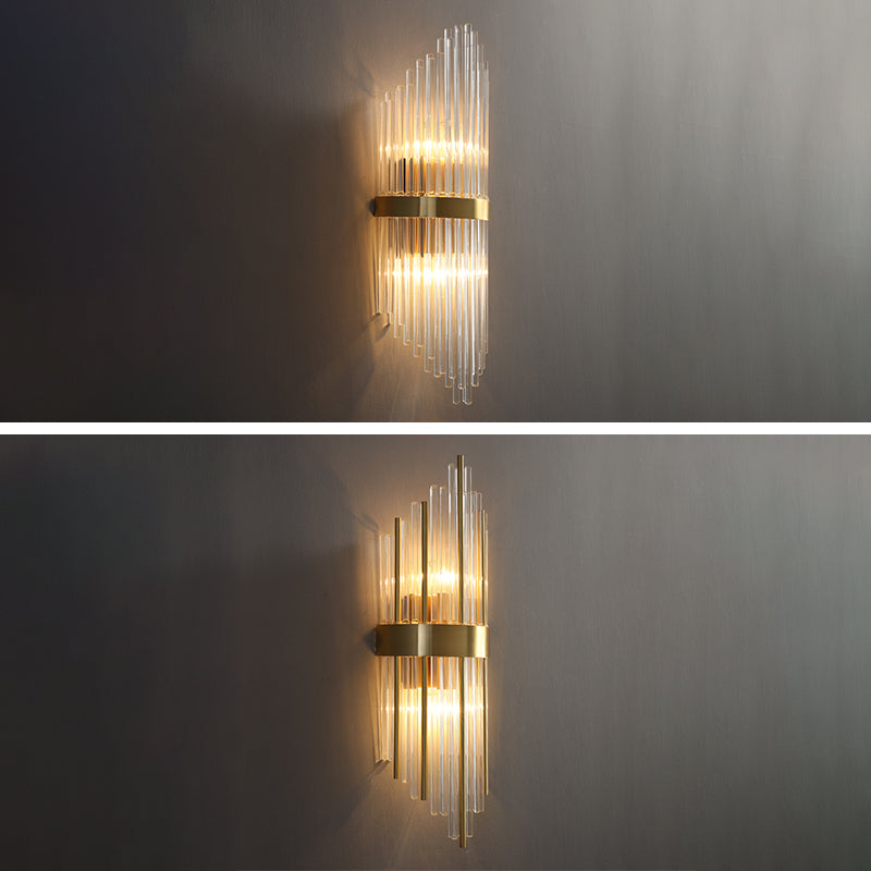 Lámparas de pared de luz de luz de 2 luces de media sombra contemporánea para sala de estar para sala de estar