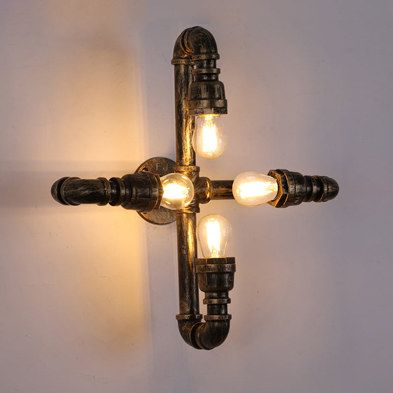 Industrielle Leitungsschatten-Wandmontage licht schmiedeeiseisernder Wandleuchte für Bar