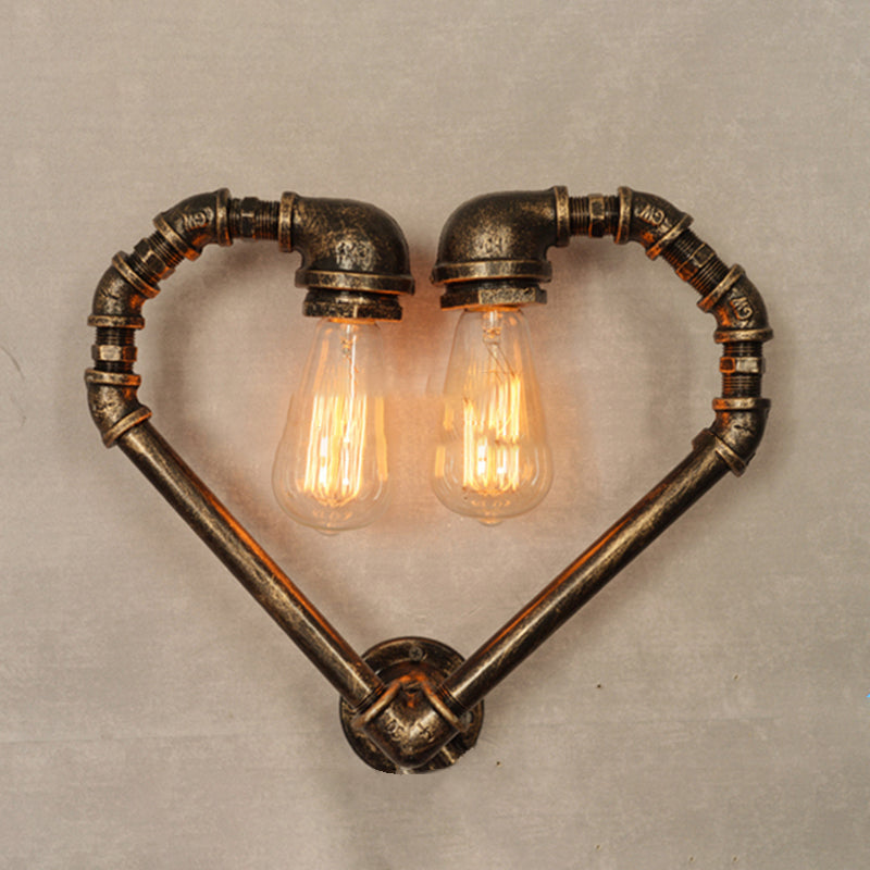 Lámpara de agua de agua de pared de estilo industrial de hierro forjado para el pasillo para el pasillo