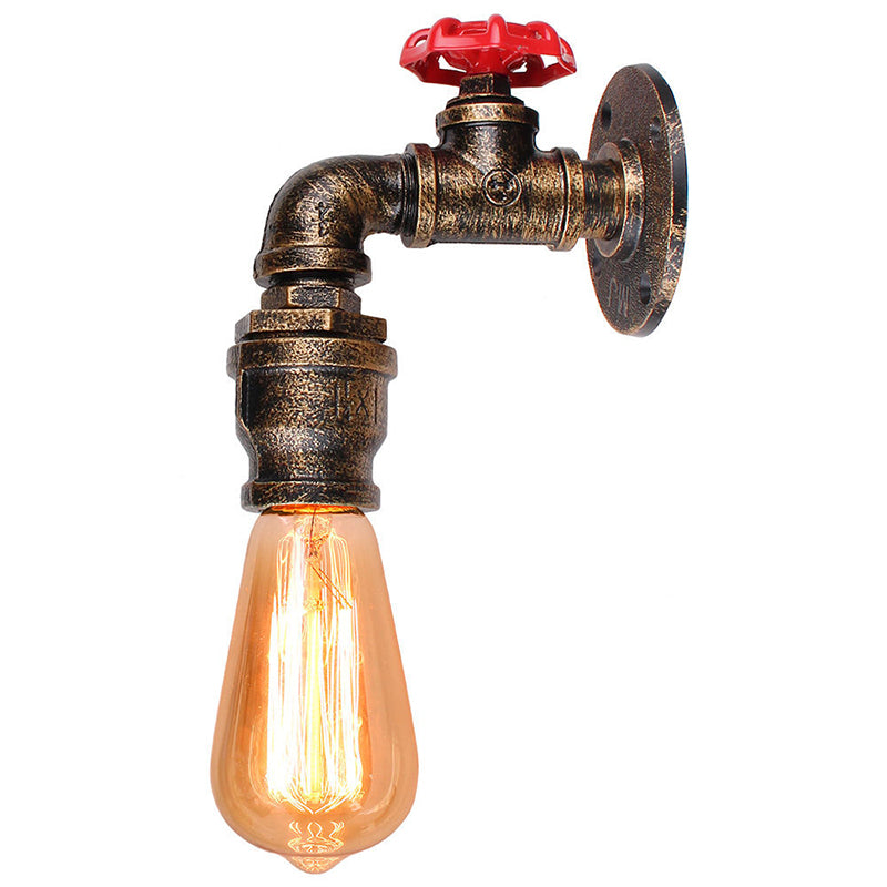 Schmiedeeisen -Rost -Wandlampe Wandleuchte Industriewasserrohrleuchte Leuchte für Schlafzimmer