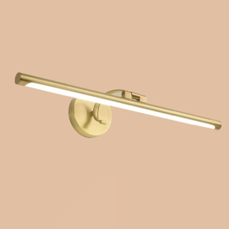 Modern Minimalist Style Linear Wall Mounted Vanity Lights Copper Wall Mounted Light Fixture in Gold Finish
