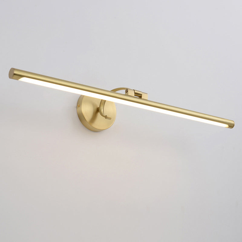 Modern Minimalist Style Linear Wall Mounted Vanity Lights Copper Wall Mounted Light Fixture in Gold Finish