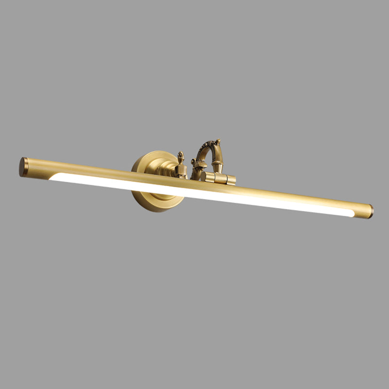 Mid Century Modern Cylinder Wall Mounted Light Fixture Copper 1 Light Wall Mount Lighting for Bathroom