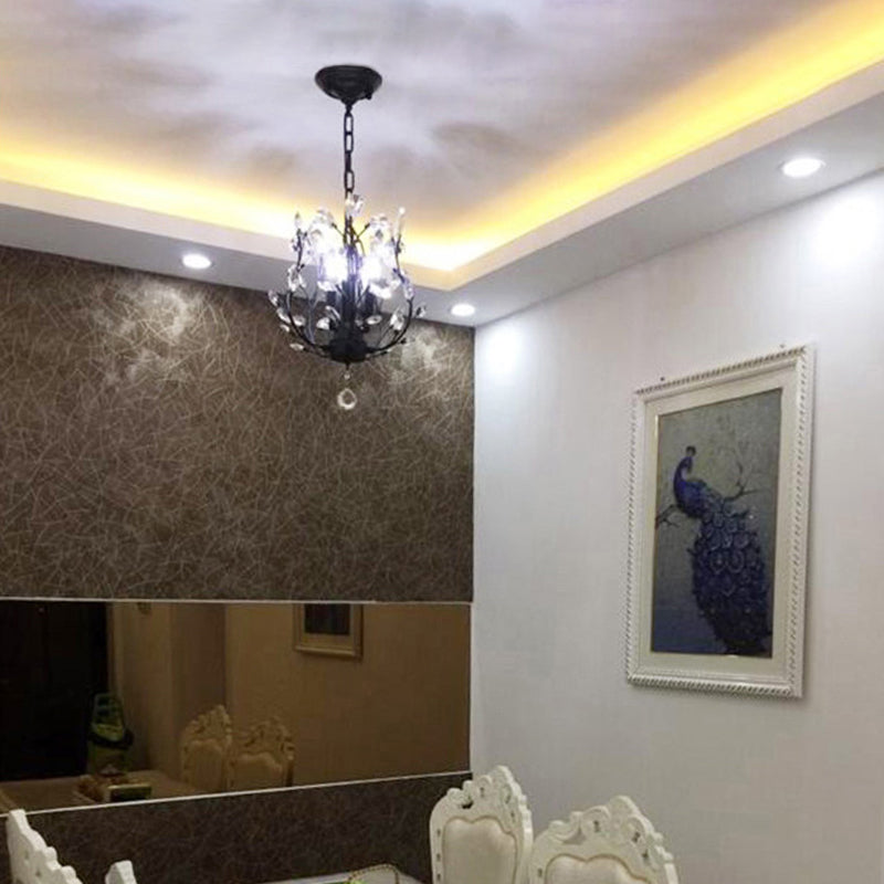 3-Lights American Style Crystal Kronleuchter 33 "breite Zweige geformte Beleuchtungsstoffe für Schlafzimmer Esszimmer