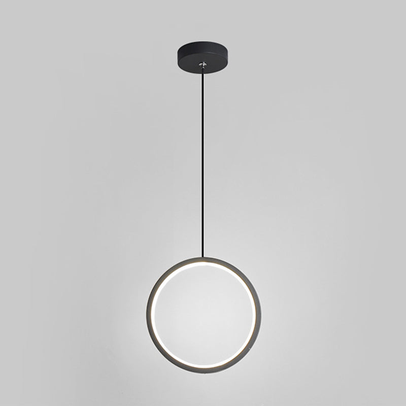 Circulair acryl LED hanglamp in modern beknopte stijl smeedijzeren hangend licht voor eetkamer