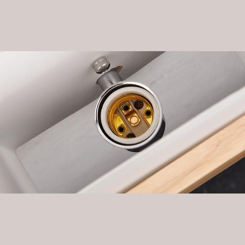 Square Wall Mounted Lamp Modern Simplicity Wood Wall Mount Lamp for Living Room