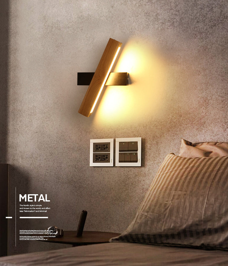 Moderna pared apliques ajustables luz giratoria de luz LED dormitorio de dormitorio de sala de estudio