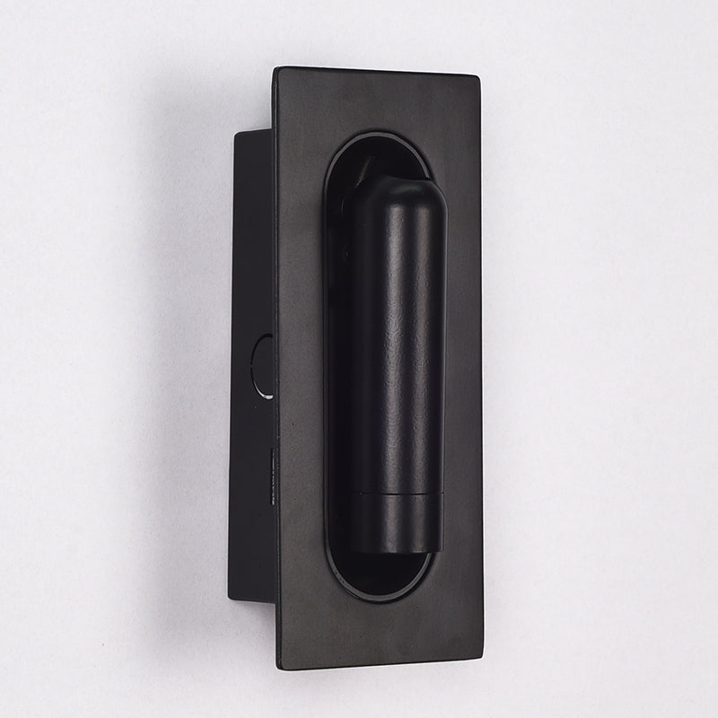 Black 1-Light LED Wall Sconce in Modern Concise Style Aluminium Rectangular Wall Light with Acrylic Shade