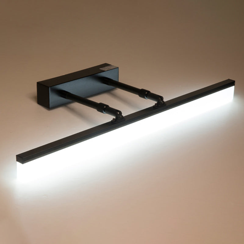 Simplicité Mirror de vanité allongée lumineuses luminaires muraux acryliques pour salle de bain