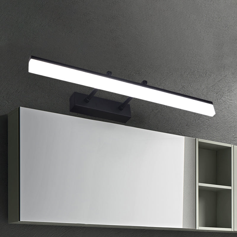 Simplicité Mirror de vanité allongée lumineuses luminaires muraux acryliques pour salle de bain