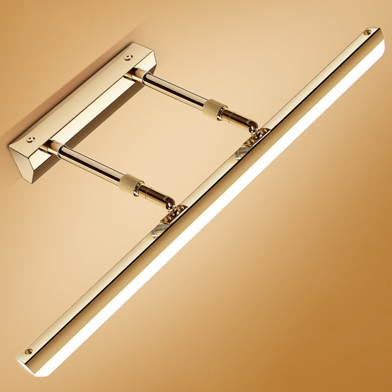 Simplicité Mirror de vanité allongée lumineuses luminaires muraux acryliques pour salle de bain