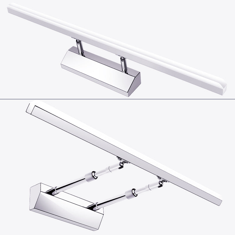 Simplicité Mirror de vanité allongée lumineuses luminaires muraux acryliques pour salle de bain