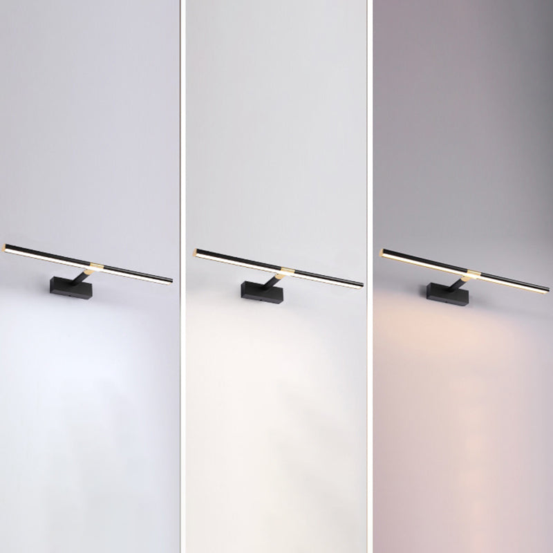 Metal Long Strip Mirror Light Modern Simplicity Style LED Wall Sconce for Bathroom