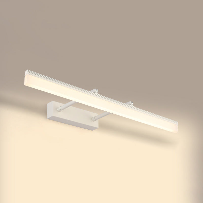 Simplicity Elongated Vanity Mirror Lights Metallic Wall Light Fixtures for Bathroom