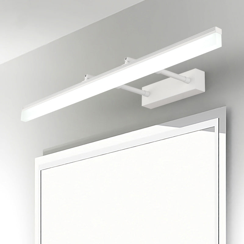 Simplicity Elongated Vanity Mirror Lights Metallic Wall Light Fixtures for Bathroom