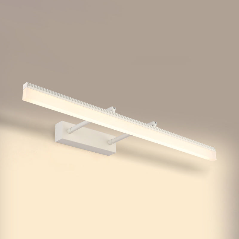 Simplicity Elongated Vanity Mirror Lights Metallic Wall Light Fixtures for Bathroom