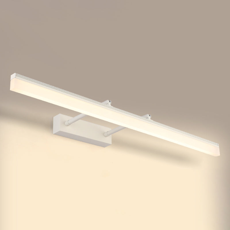 Simplicity Elongated Vanity Mirror Lights Metallic Wall Light Fixtures for Bathroom