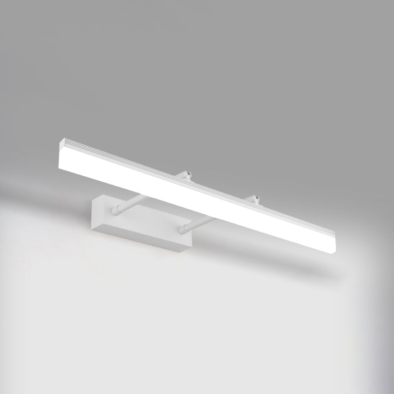 Simplicity Elongated Vanity Mirror Lights Metallic Wall Light Fixtures for Bathroom