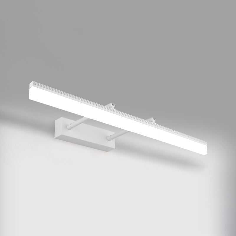 Simplicity Elongated Vanity Mirror Lights Metallic Wall Light Fixtures for Bathroom