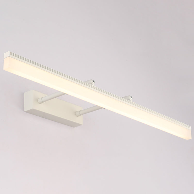 Simplicity Elongated Vanity Mirror Lights Metallic Wall Light Fixtures for Bathroom