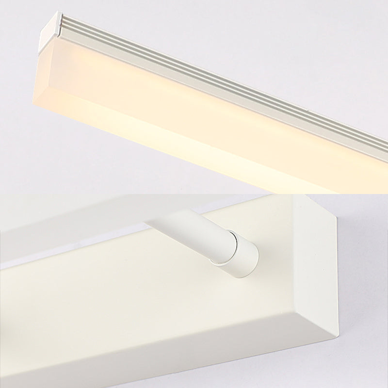 Simplicity Elongated Vanity Mirror Lights Metallic Wall Light Fixtures for Bathroom