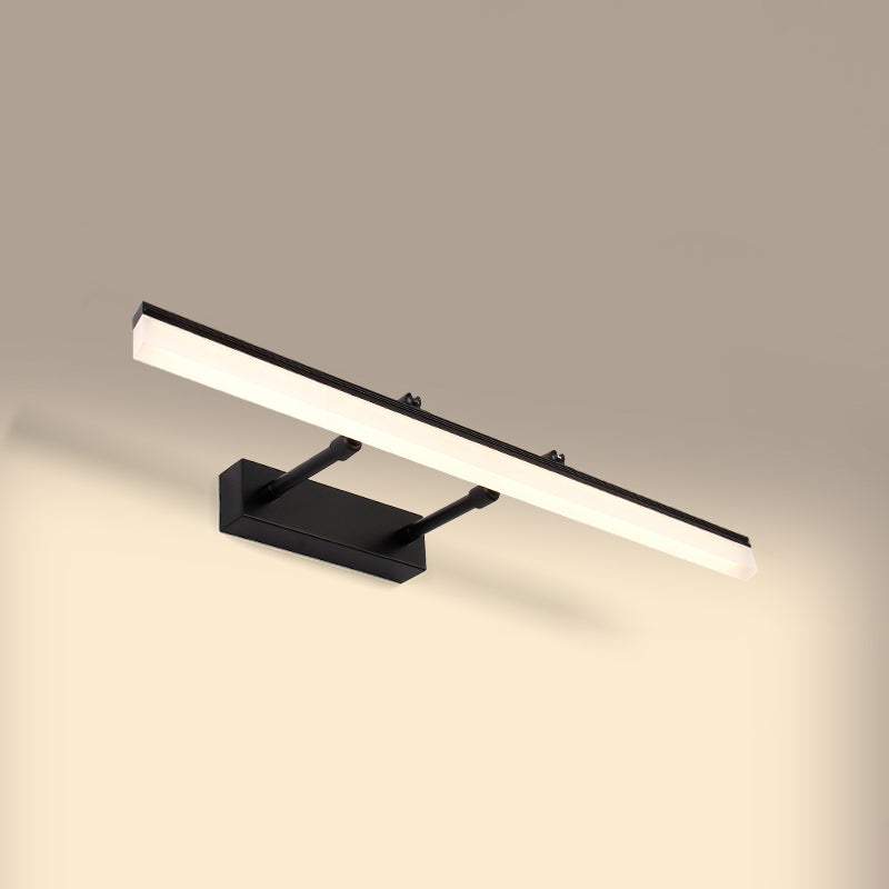 Simplicity Elongated Vanity Mirror Lights Metallic Wall Light Fixtures for Bathroom
