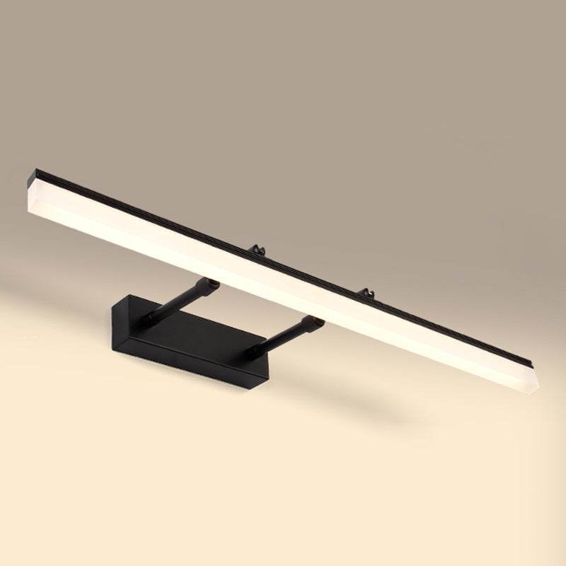 Simplicity Elongated Vanity Mirror Lights Metallic Wall Light Fixtures for Bathroom
