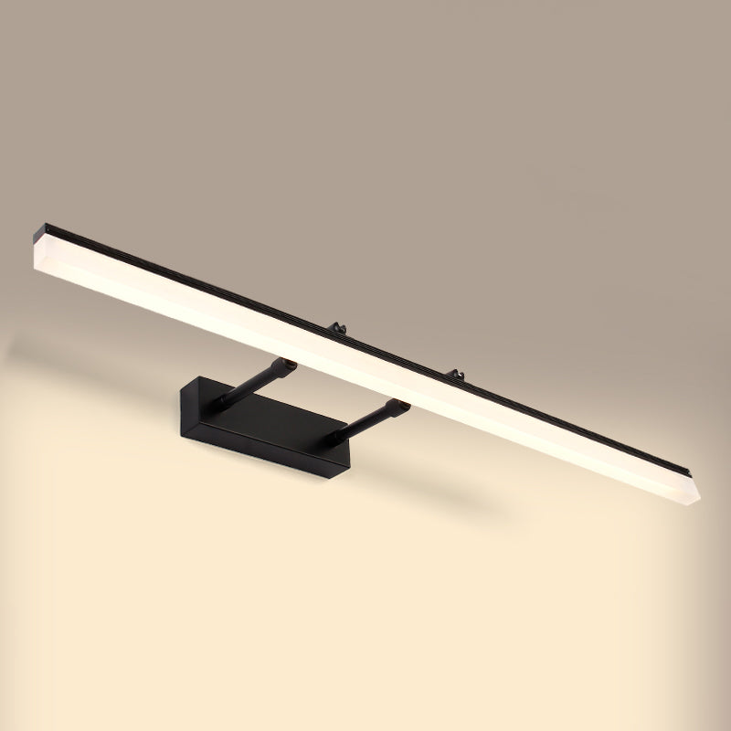 Simplicity Elongated Vanity Mirror Lights Metallic Wall Light Fixtures for Bathroom