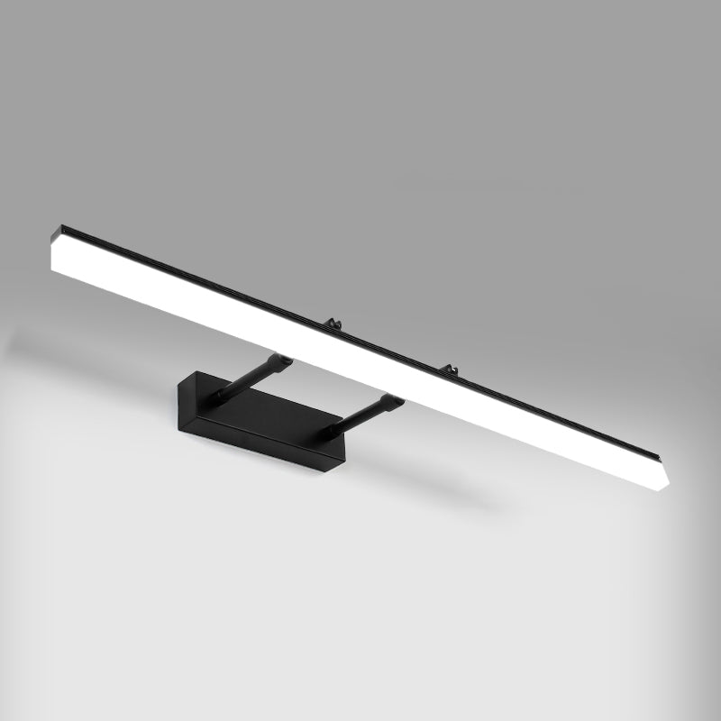 Simplicity Elongated Vanity Mirror Lights Metallic Wall Light Fixtures for Bathroom