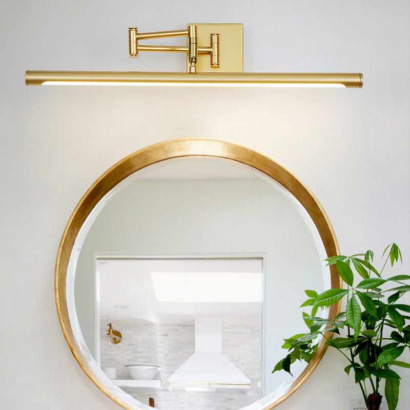 Acrylic LED Extendable Wall Sconce in Modern Simplicity Wrought Iron Linear Wall Light for Bathroom