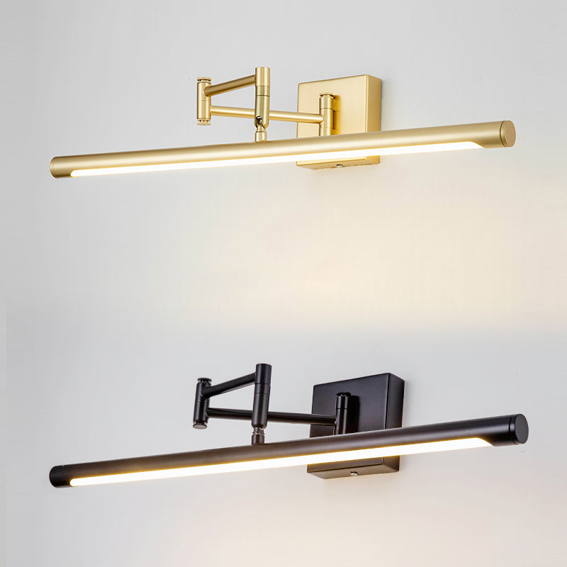 LED acrylique Application murale extensible dans la simplicité moderne Lumière murale linéaire en fer forgé pour salle de bain