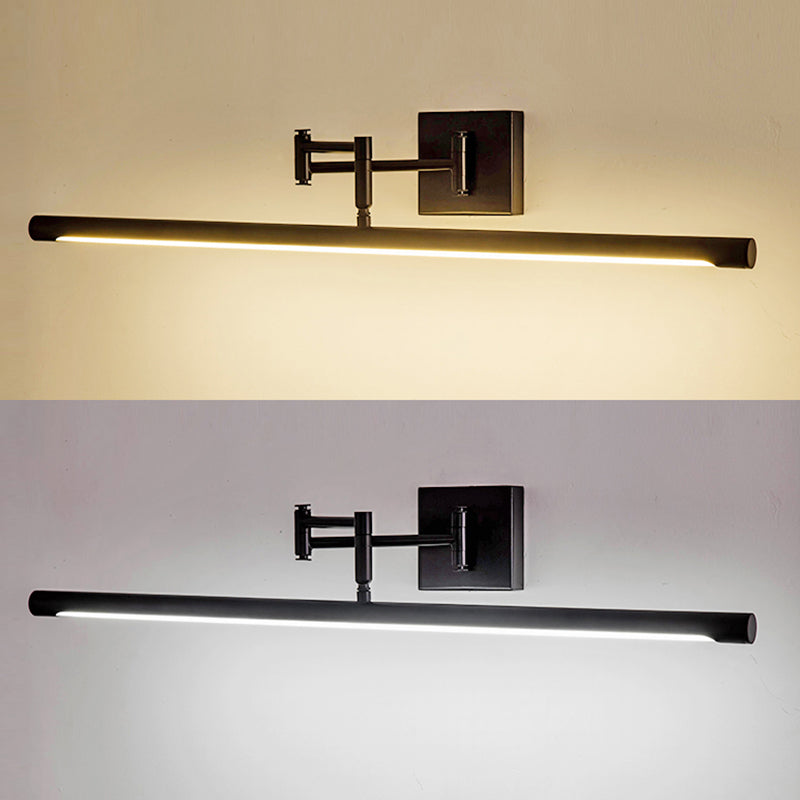 LED acrylique Application murale extensible dans la simplicité moderne Lumière murale linéaire en fer forgé pour salle de bain