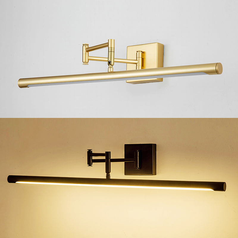 LED acrylique Application murale extensible dans la simplicité moderne Lumière murale linéaire en fer forgé pour salle de bain