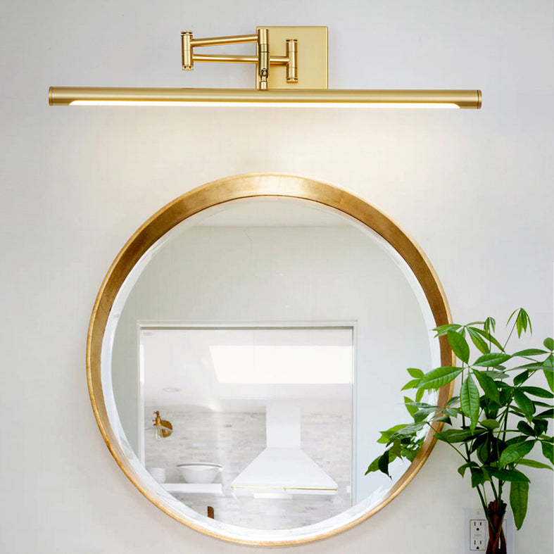 LED acrylique Application murale extensible dans la simplicité moderne Lumière murale linéaire en fer forgé pour salle de bain