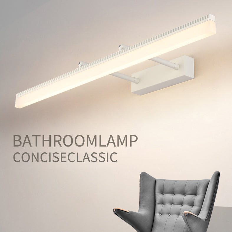 Simplicity Elongated Vanity Mirror Lights Metallic Wall Light Fixtures for Bathroom