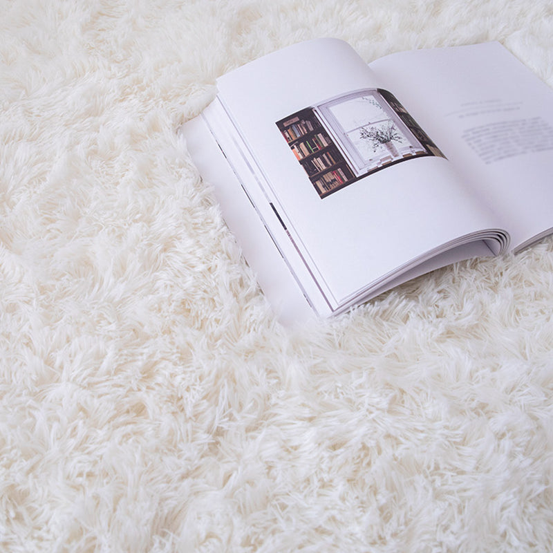 Round élégant couleur unie moderne tapis moderne Polyester un tapis d'intérieur pain, tapis résistant aux taches pour la décoration intérieure